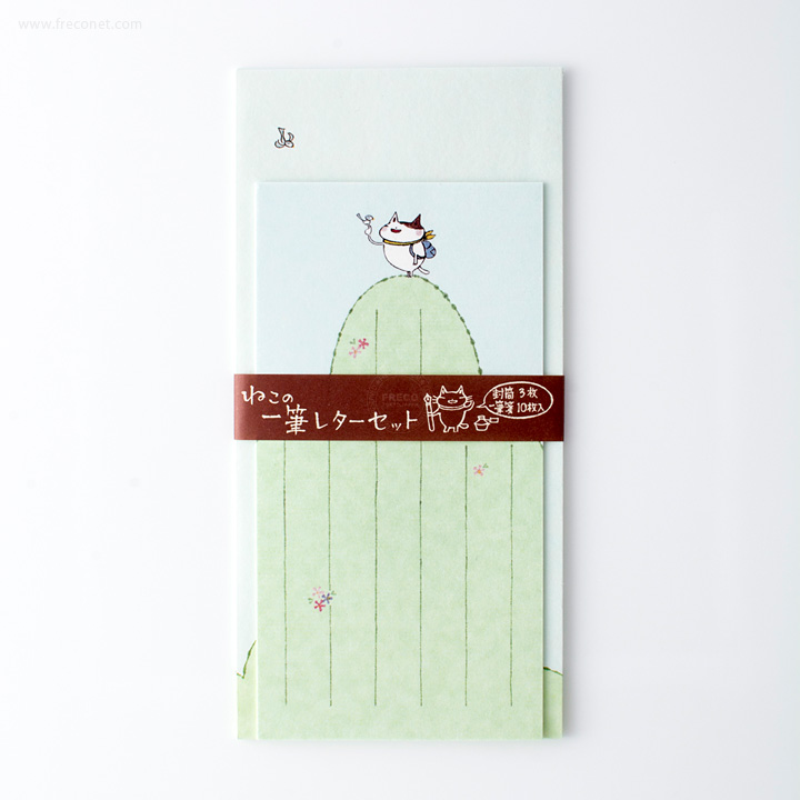 ねこの一筆レターセット ハイキング（44004604）【ネコポスOK】