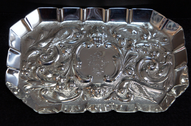 シルバー　長方形トレイ