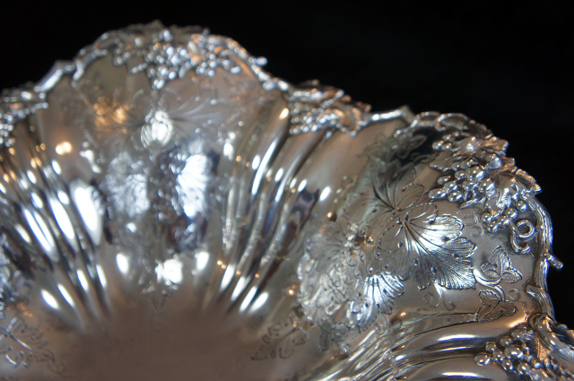 シルバープレート バスケット 英国アンティークとヴィンテージワインの