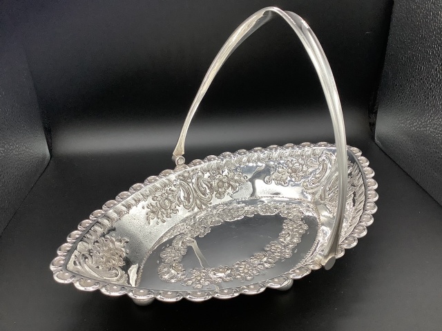 シルバープレート　バスケット