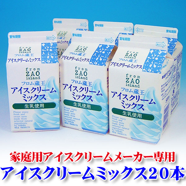 アイスクリームミックス500ｍｌ(ナチュラルプレーン)20本【送料込み】