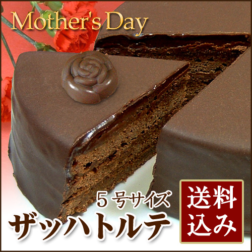 [4/15(23:59)迄早割]【母の日】極上のザッハトルテ5号（カーネーション付き）【送料込み】