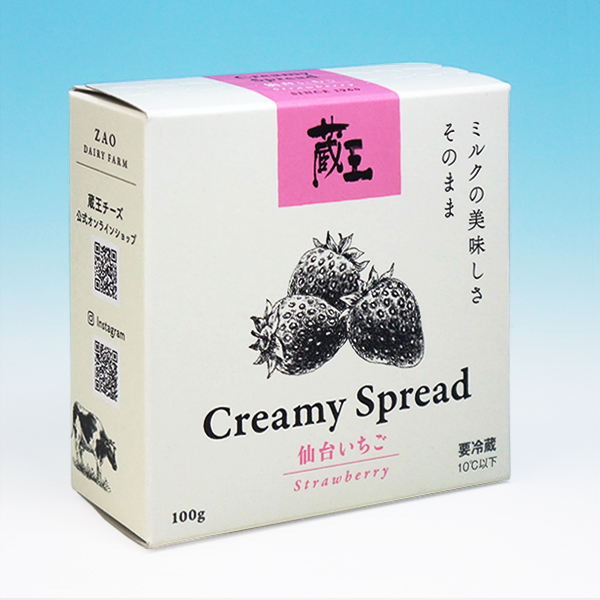 蔵王チーズ クリーミースプレッド・仙台いちご 100g