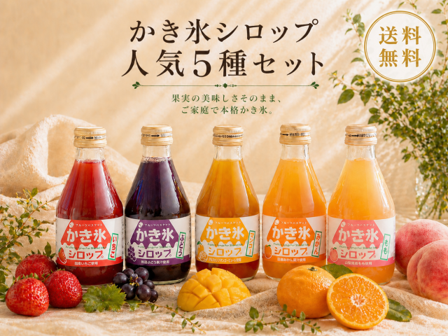 かき氷シロップ人気5種セット