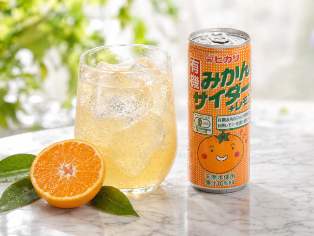 ヒカリ 有機みかんサイダー+レモン（250ml×30本）商品詳細｜無添加