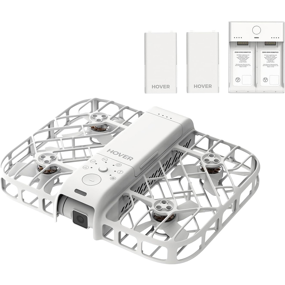 [ドローンカメラ] HOVERAir X1 Smart オールインワンセット AI飛行カメラ カメラ付き 2.7k画質 小型ドローン100g未満 免許不要 HDR動画撮影 飛行時間55分 自動追跡 azdc006