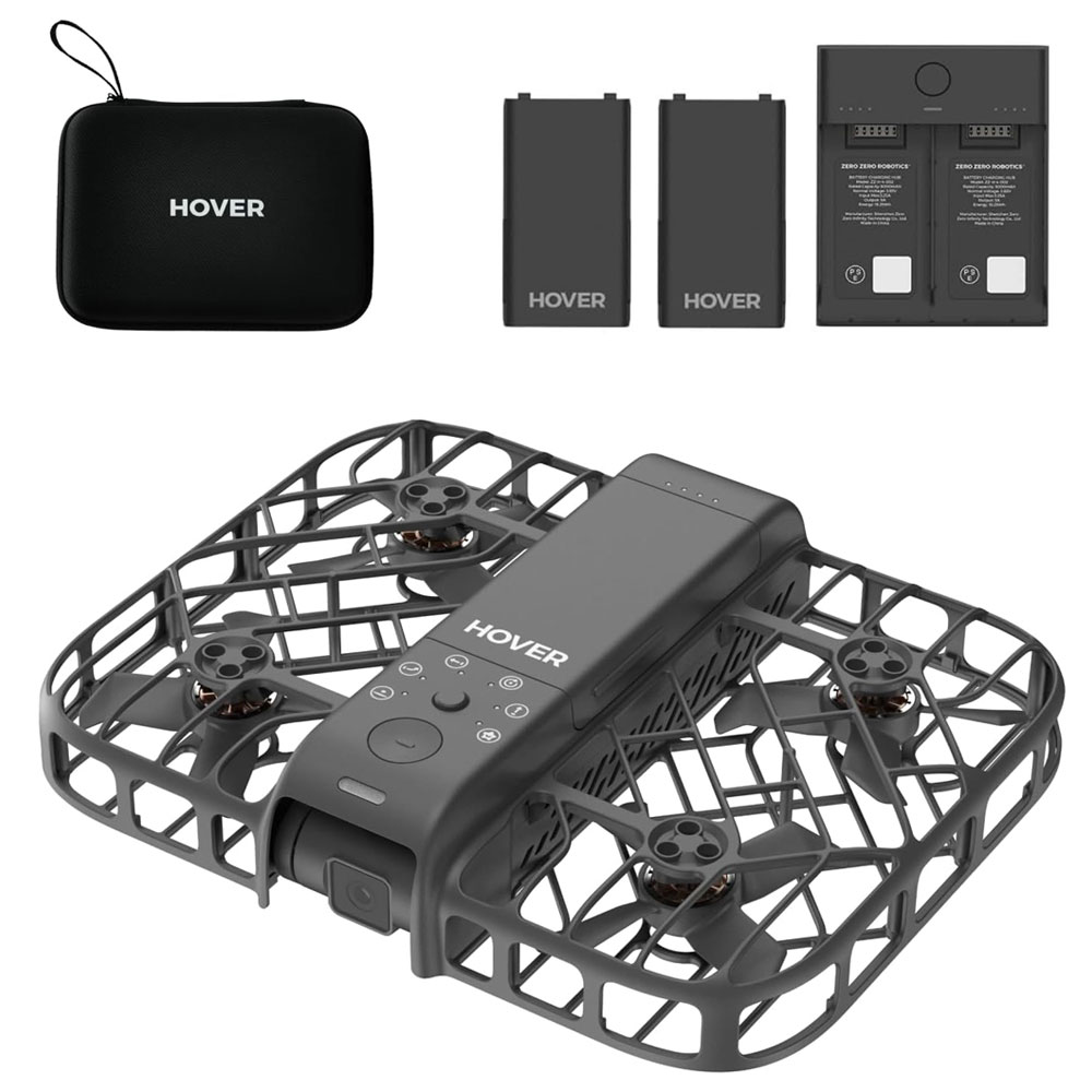 [ドローンカメラ] HOVERAir X1 Smart パーフェクトセット 収納ケース付 AI飛行カメラ カメラ付き 2.7k画質 小型ドローン100g未満 免許不要 HDR動画撮影 飛行時間55分 自動追跡 azdc007