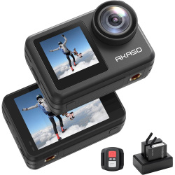 [アクションカメラ] 4K 20MP IPX7本機防水 40M防水機能(防水ケース付属) 六軸手ぶれ補正 デュアルカラースクリーン タッチパネル式 タイムラプス WiFi/Type-C外部マイク対応 1350mAhバッテリー2個 リモコン付き HDMI出力 mc-azac001