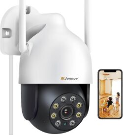 【SALE対象商品】[屋外・屋内兼用 防犯カメラ] スマート防犯カメラ 自動追尾機能 2K高画質 24時間連続録画撮影 Alexa対応 夜間自動暗視撮影 スマホで遠隔監視 撮影 360度全方位撮影 動体検知 双方向音声 音声警報 IP66防水機能搭載 mc-azsc003