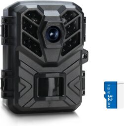 [トレイルカメラ] 2400万画素 フルHD 防犯カメラ IP66防水防塵 赤外線LED搭載 暗視撮影 監視カメラ 動体検知 人感センサー搭載 自動上書録画 電池タイプ