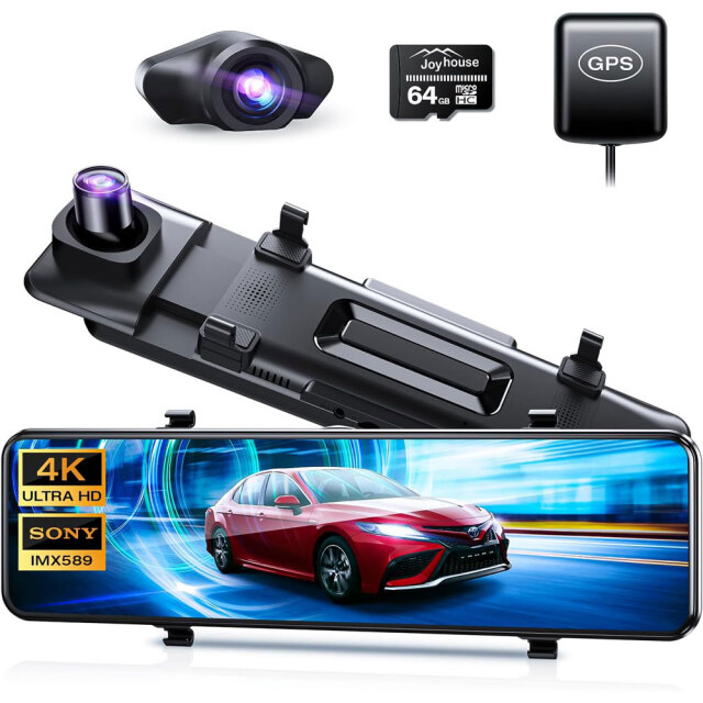 4K ドライブレコーダー ミラー型 11インチ GPS搭載 170°広角 ドライブ 