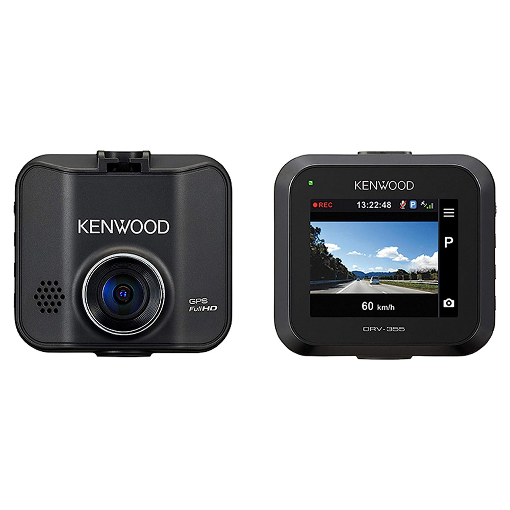 [ドライブレコーダー] ケンウッド(KENWOOD) ドライブレコーダー DRV-355 広角 明るい F1.8レンズ 搭載 高機能を両立したスタンダードタイプ 32GBmicroSDカード付属 ブラック mc-azdr020