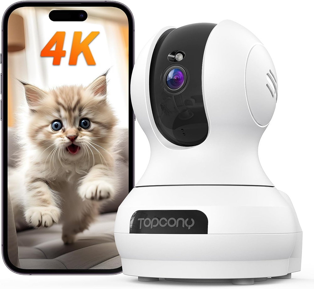 【SALE対象商品】[屋内用 防犯カメラ] スマート防犯カメラ 4K超高画質 スマホで遠隔操作・監視 360度全方位監視 自動追尾機能 24時間録画 暗視撮影 双方向通話 アレクサ対応 人体 音声 動体検知機能 ベビーカメラ ペットカメラにも最適 mc-azsc013