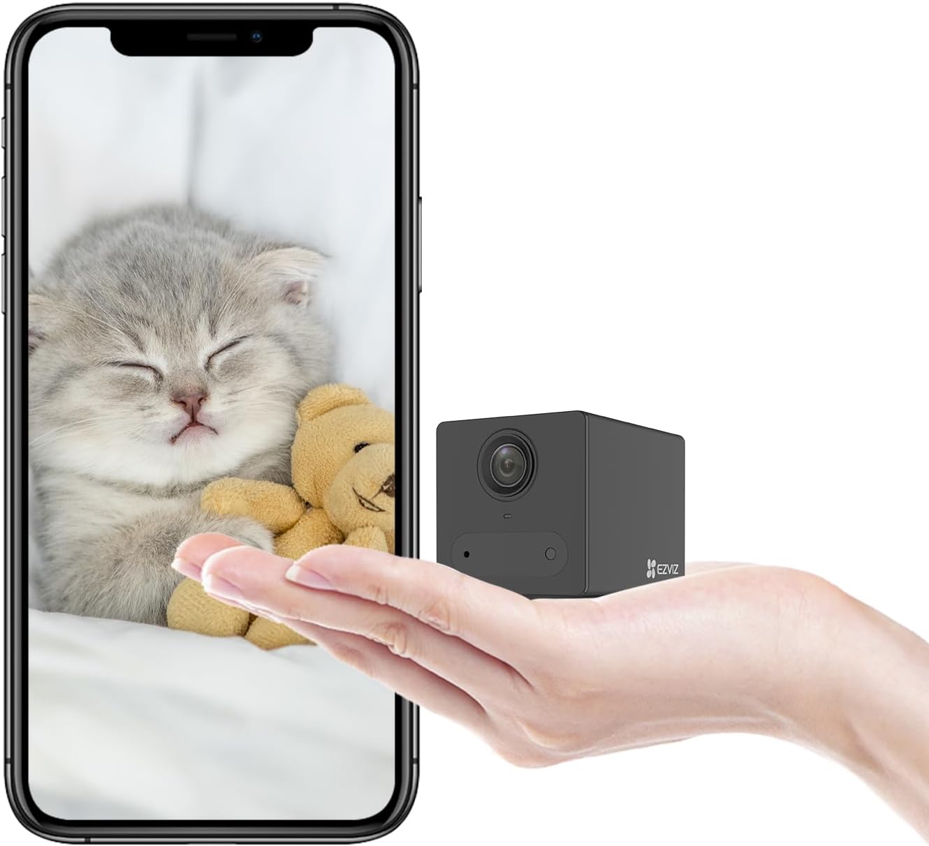 【SALE対象商品】[屋内用 防犯カメラ] スマート防犯カメラ スマホ連動 マグネットマウント付属 双方向通話 赤外線暗視撮影 Alexa/Google対応 ブラック mc-azsc034