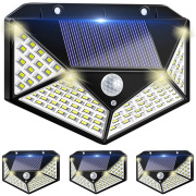 [防犯センサーライト] 人感センサー LEDライト 自動点灯 3つ知能モード 太陽光発電 ガーデンライト 屋外ウォールライト fl-azscl005