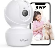 [屋内用 防犯カメラ] スマート防犯カメラ 300万画素 自動追跡 離れた場所からスマホで遠隔監視 遠隔操作 双方向通話 夜間撮影 動体検知 監視カメラ ベビーモニター ペットカメラ mc-azsc027