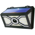 【SALE対象商品】[防犯センサーライト] 最大2500ルーメン・IP65防水 2200mAh大容量 高輝度LED 3面発光 電気代不要 太陽光発電 自動点灯/消灯 2年保障 fl-azscl004