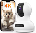 【SALE対象商品】[屋内用 防犯カメラ] スマート防犯カメラ 4K超高画質 スマホで遠隔操作・監視 360度全方位監視 自動追尾機能 24時間録画 暗視撮影 双方向通話 アレクサ対応 人体 音声 動体検知機能 ベビーカメラ ペットカメラにも最適 mc-azsc013