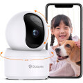 【SALE対象商品】[屋内用 防犯カメラ] スマート防犯カメラ 360度全方位監視 自動追跡 24時間録画 離れた場所からスマホで遠隔監視 遠隔操作 双方向音声機能 夜間撮影 動体検知 監視カメラ ベビーモニター ペットカメラ mc-azsc033
