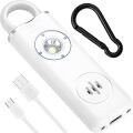 【SALE対象商品】[防犯グッズ] 防犯ブザー 大音量130dB LEDライト付き 防犯警報機 子供も大人も老人も必要な防犯ブザー USB TypeC充電 カラビナ付き mc-azscg003