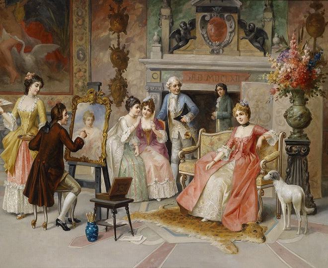 ヨーロッパロココ調絵画