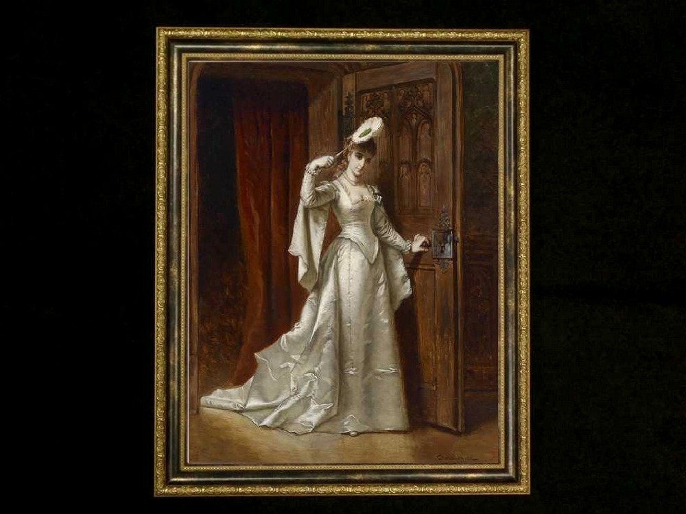 洋画 そぐわなく 絵画 ヨーロッパ絵画 貴婦人 ヴィンテージ絵画  