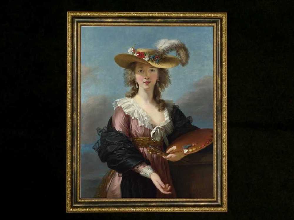 ヨーロッパ名画　 ヴィジェ・ルブランの自画像　 110S　46×58  ロココ額絵  送料無料