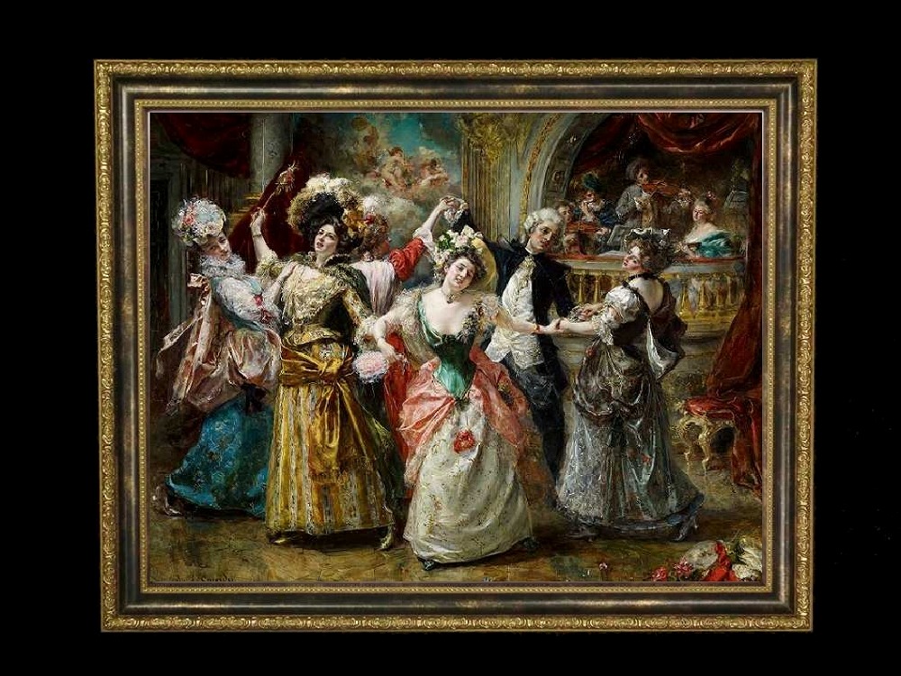 Fu Collection ヨーロッパ名画 貴族 貴婦人 舞踏会 0925s 送料無料 輸入家具 インテリア雑貨のオンラインショップ エフユーコレクション