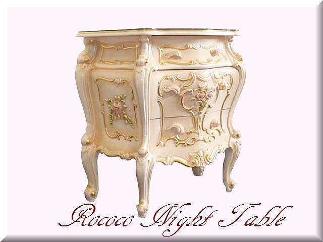 ロココ調　ナイトテーブル