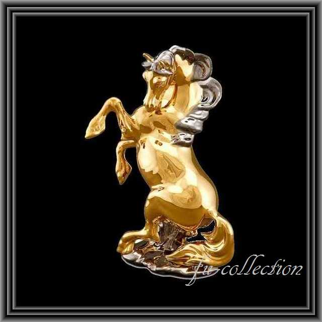 イタリア製　高級セラミック　ホース　プラチナ・ゴールド　送料無料