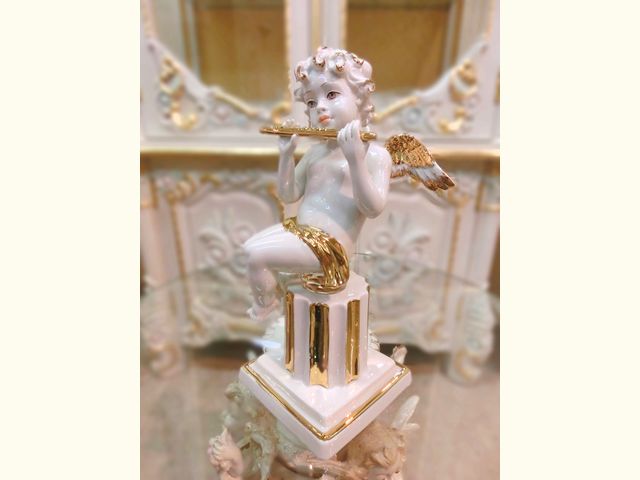 イタリア製　天使のオブジェ　スワロフスキー　ホワイトゴールド