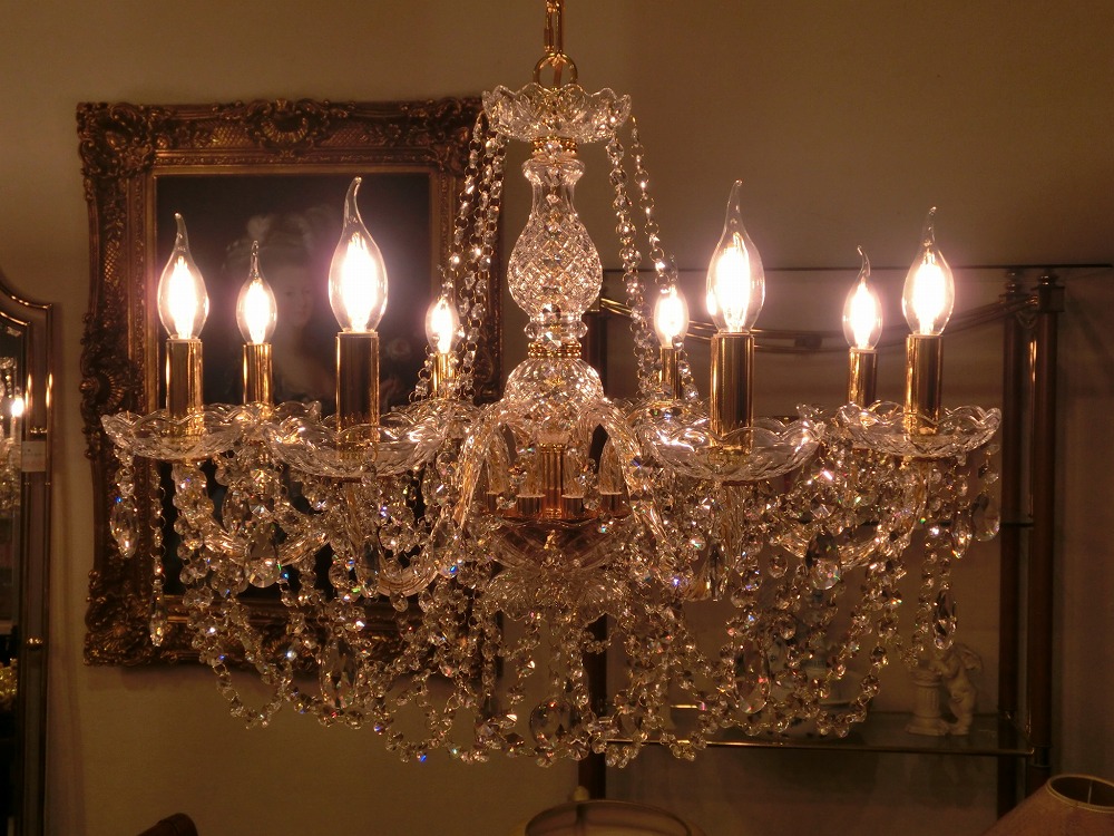 オリジナルクリスタル8灯シャンデリア
