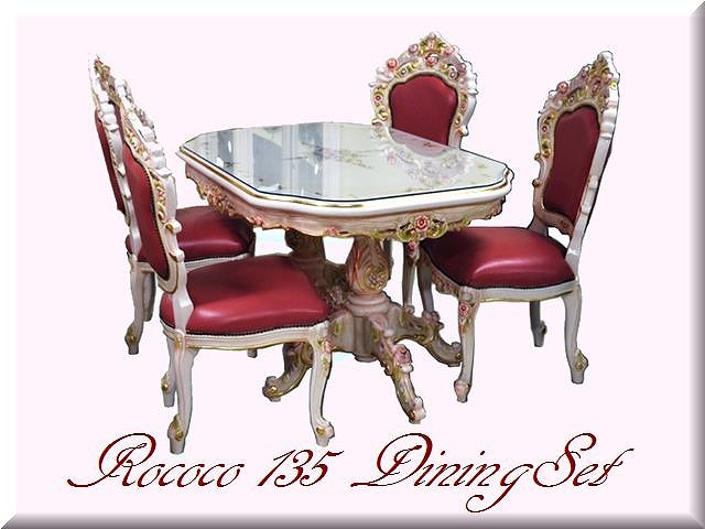 ロココ調　ダイニングセット　135
