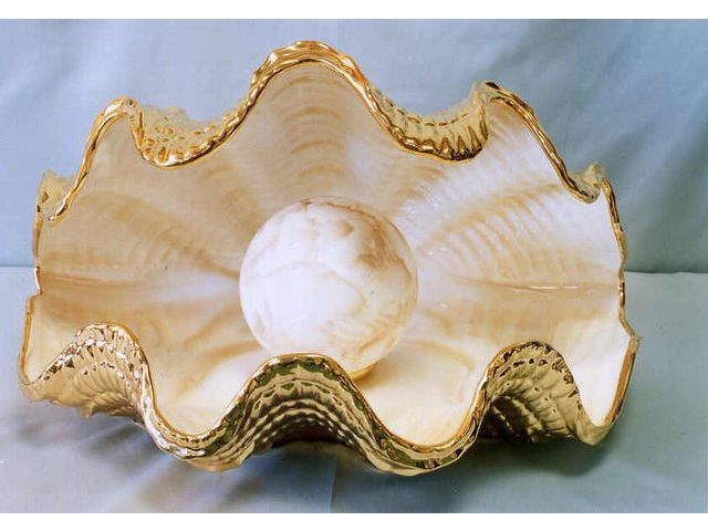 fu-collection】 イタリアAHURA社 高級セラミック製 24金メッキ シェル