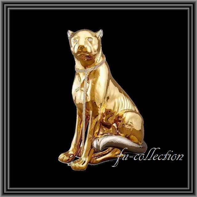 イタリア製　高級セラミック　ゴールドチーター　スワロフスキー　プラチナ　アウラ社　タイプB　送料無料