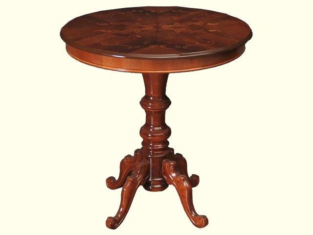 イタリア ダイニングテーブル クラッシック象嵌 70cm 円形 fu-collection】 イタリア製 クラッシック 象嵌ダイニングテーブル