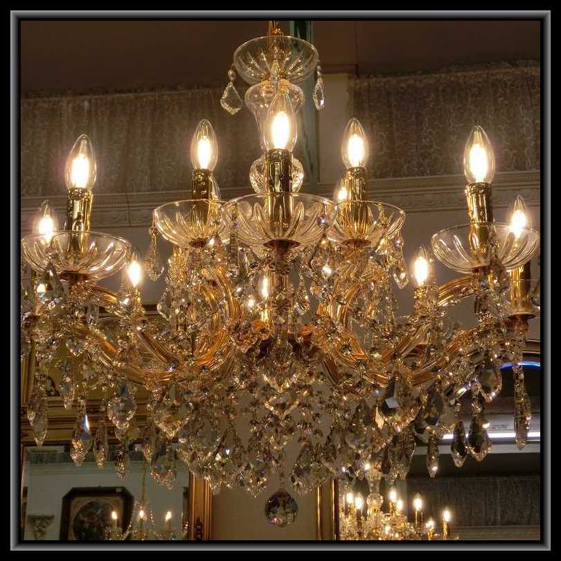 クリスタルシャンデリア　マリアテレジア12灯