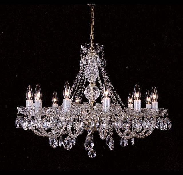 チェコ製クリスタルシャンデリア12灯