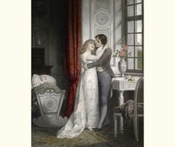 ヨーロッパ絵画　貴族・貴婦人  331S　46×58  ロココ額絵  送料無料