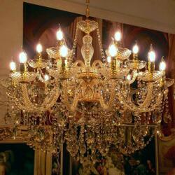 シャンデリア 2灯 クリスタルビーズ付き シャンデリア 2灯 クリスタルビーズ付き chandelier_S1391C-1L_ic.jpg