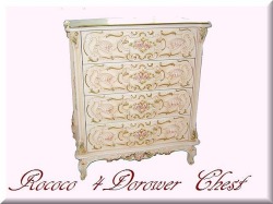 ロココ調　4段チェスト