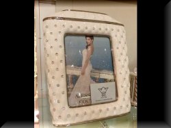 イタリア製　高級セラミック　フォトフレーム　クリスタル