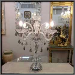 クリスタルテーブルランプ4灯