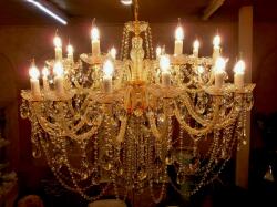 fu-collection】 再入荷 1台限り クリスタルシャンデリア 2レイヤー 24  