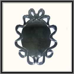 ウォールミラー　エレガント　ウォールデコレーション　リボン 　送料無料