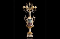 fu-collection】 ロココ調 アンフォラ 高級セラミック 置物 イタリア製