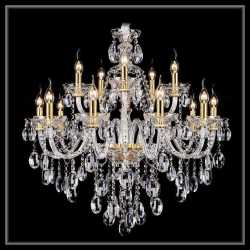 ① クリスタル シャンデリア ３灯 遠藤照明 店舗什器 キャンドル fu-collection】 クリスタルシャンデリア 15灯 ゴールドorシルバー LED