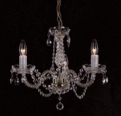 チェコ製クリスタルシャンデリア3灯