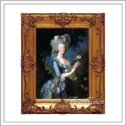 ロココ調　ゴールドダブルフレーム　マリーアントワネット額絵　キャンバス印刷　Sサイズ45/55cm 　Mサイズ55cm/65cm  ma103  送料無料