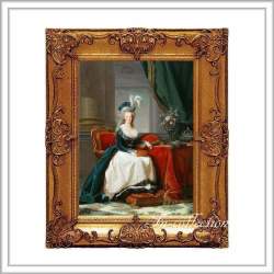 ロココ調　ゴールドダブルフレーム　マリーアントワネット額絵　キャンバス印刷　Sサイズ45/55cm 　Mサイズ55cm/65cm  ma105  送料無料